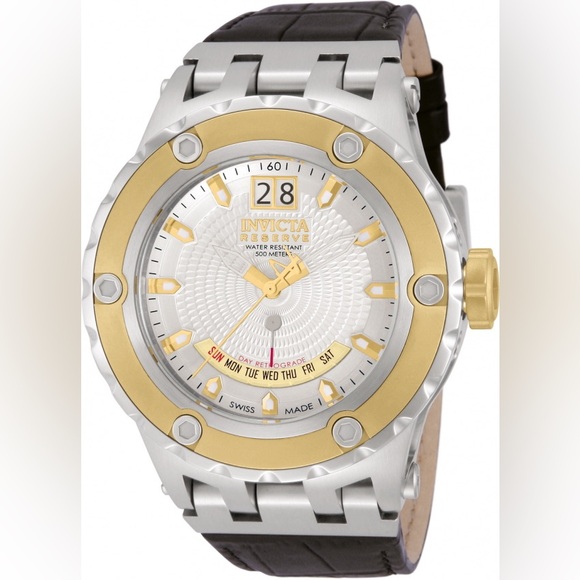 Men's Invicta Reserve Specialty Gold Plated Subaqua Watch 10095 Silver Dial 52mm - Picture 8 of 13